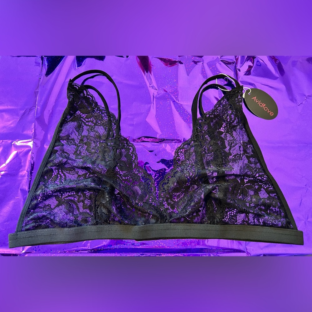Avidlove Sexy, See Through, BLACK Lace Bralette | Size XXXL 💋